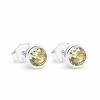 1727 stribrne nausnice s chrysolitem