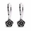 2138 stribrne nausnice black rose