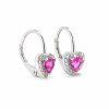 2327 1 stribrne nausnice pink heart
