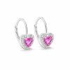 2327 2 stribrne nausnice pink heart