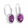2330 3 stribrne nausnice violet liora