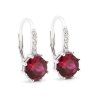2333 2 stribrne nausnice ruby majesty