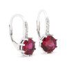 2333 3 stribrne nausnice ruby majesty