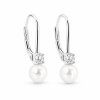 Stříbrné náušnice Pearl Pure