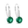 Stříbrné náušnice Green Garnet