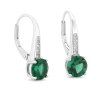 Stříbrné náušnice Green Garnet