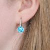 Stříbrné náušnice Aurora Blue