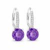 3119 1 stribrne nausnice aurora violet