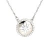 Stříbrný náhrdelník kolečka se zirkony (Velikost 42 cm + 4 cm)