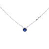 Stříbrný náhrdelník safírové kolečko (Velikost 40 cm + 5 cm)