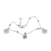 Stříbrný náramek ZÁMKY LÁSKY se zirkony (Velikost 18 cm + 2 cm)