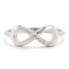 Stříbrný prsten srdce nekonečno se zirkony (Velikost Vel.10 - EU: 62)