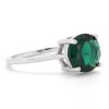 Stříbrný prsten se smaragdem (Velikost Vel.10 - EU: 64)