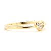 Pozlacený prsten srdce se zirkony (Velikost Vel.6 - EU: 52)