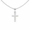 Stříbrný křížek se zirkony