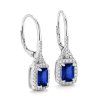 989 1 stribrne nausnice saphira blue