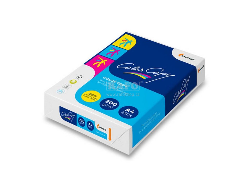 Color copy, papír bílý, A4, 200 g, 250 listů