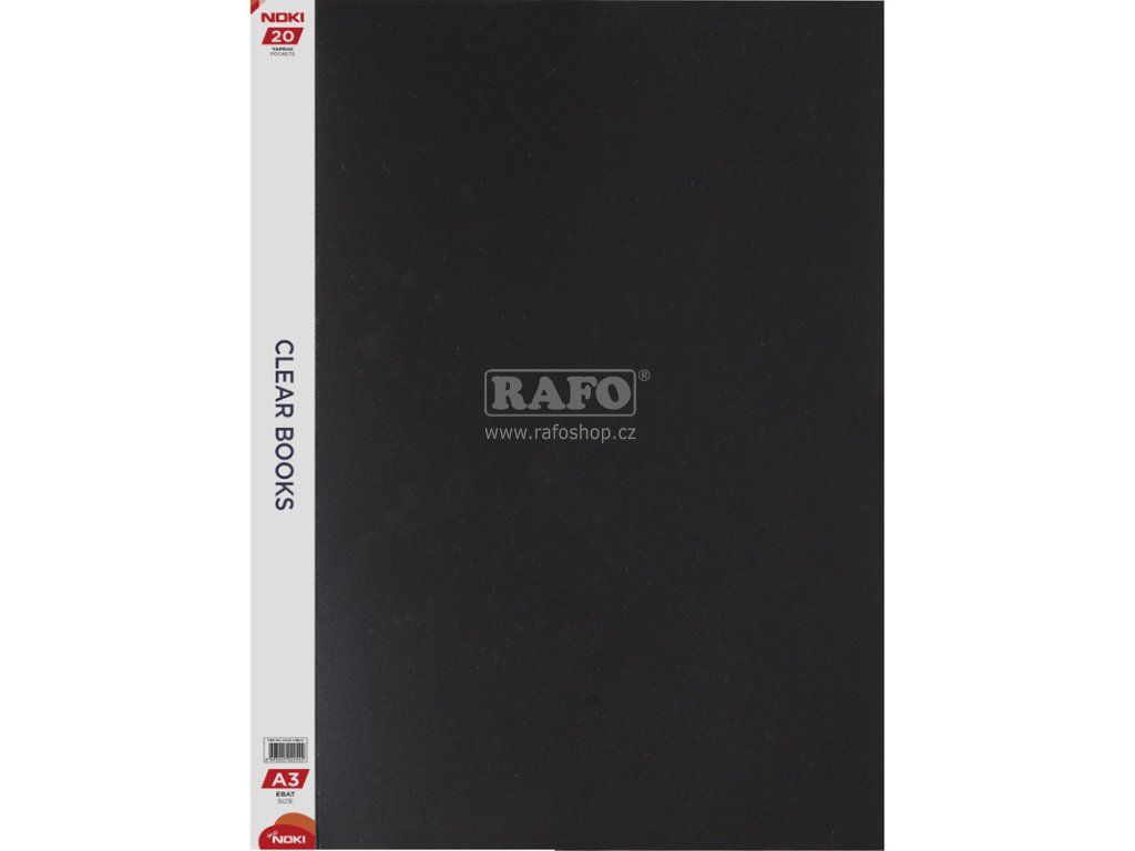 Katalogová kniha A5, 40 listů, Noki, plastová, černá/světle modrá