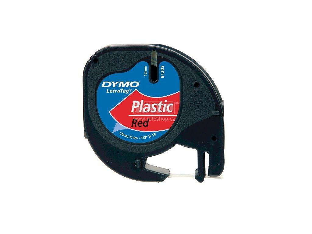 DYMO páska Letra Tag 12mm/4m, plastová, 59424 červená