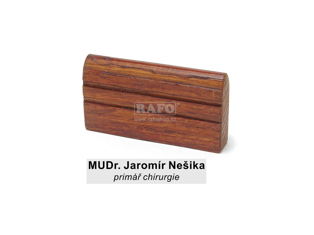 Razítko dřevěné - lišta, 2 řádky, 6 cm