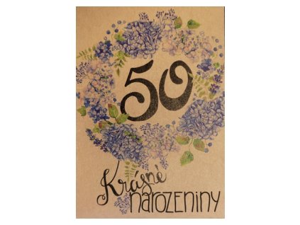 Přání BeBechy A6, kraft - 50 let