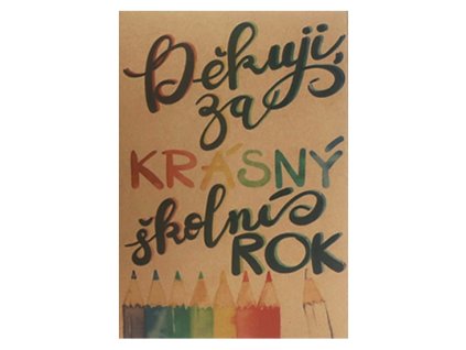 Přání BeBechy A6, kraft - Školní rok