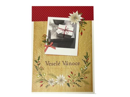 Pohled Veselé Vánoce s dárečky