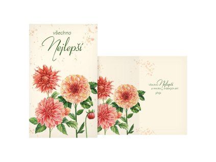 Přání MFP srdečné - Jiřiny