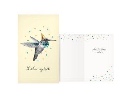 Přání MFP srdečné - Kolibřík