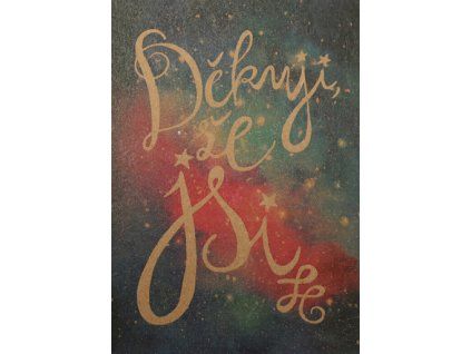 Přání BeBechy A6, kraft - Děkuji, že jsi