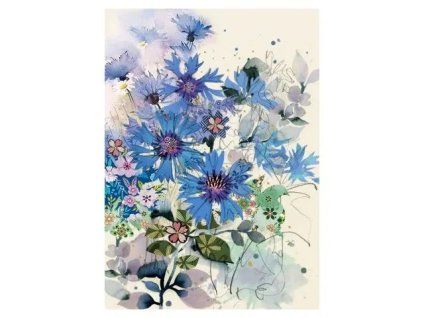 Přání Bug Art A6, květiny - Chrpy