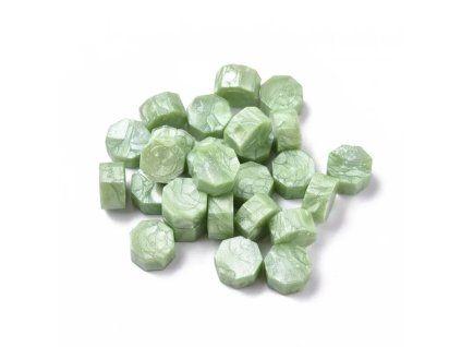 Pečetní vosk (granule), světle zelený, 40 ks