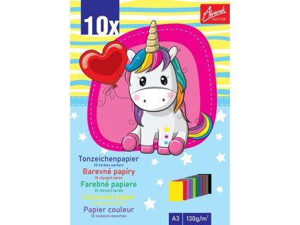 Papír barevný A3, 10 ks, 150 g/m2