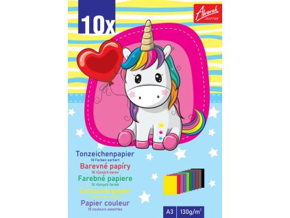 Papír barevný A3, 10 ks, 150 g/m2