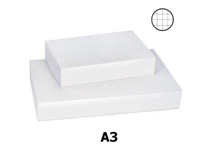 Kreslicí karton, A3, čtverečkovaný