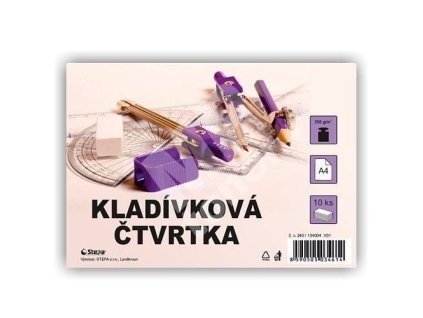 Rýsovací karton A4, 250 g, bílý, 10 ks