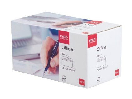 Obálky office Elco DL 80g/m2, samolepící, 200 ks