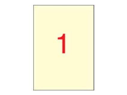 Samolepicí štítky Apli krémové, 210 x 297 mm, A4, 20 ks