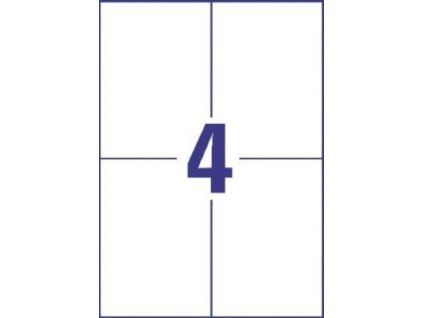 Samolepicí štítky Smartline 105 x 148 mm, bílé, 100 archů