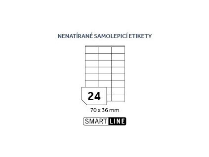 Samolepicí štítky Smartline 70 x 36 mm, bílé, 100 archů
