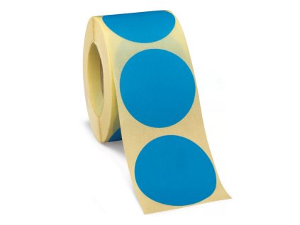 Samolepící kolečka modrá, 50 mm, 500 ks