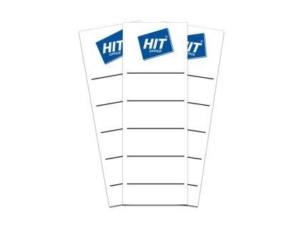 Samolepicí štítky na šanon, HIT, 75 mm, bílé, 10 ks