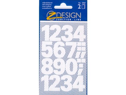 Samolepicí bílé číslice, 25 mm, 3787, Z-design