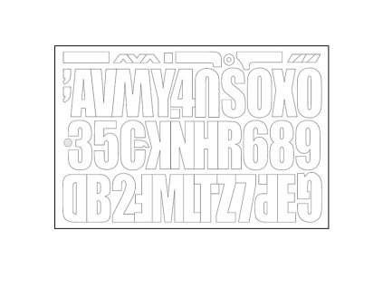 Samolepicí písmena a čísla 6 cm, 2 sady (Varianta bílé)