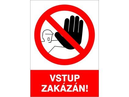 Samolepka Soukromý pozemek / Vstup zakázán, A4 (Varianta Soukromý pozemek)