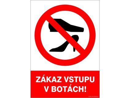 Samolepka Zákaz vstupu v botách