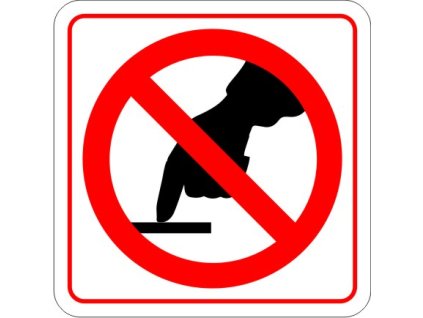 Samolepka Nedotýkat se, 8x8 cm