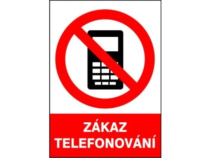 Samolepka Zákaz telefonování, A5