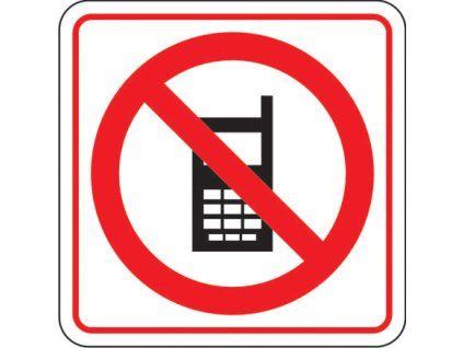 Samolepka Zákaz telefonování