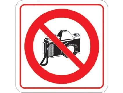 Samolepka Zákaz fotografování, 5x5 cm